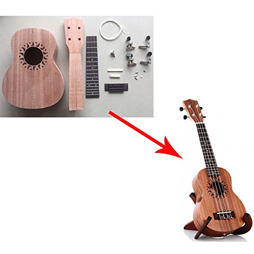 Zimo Soprano Hawaii Ukulele Kit Sapele Four Strings Ukulele Make Your