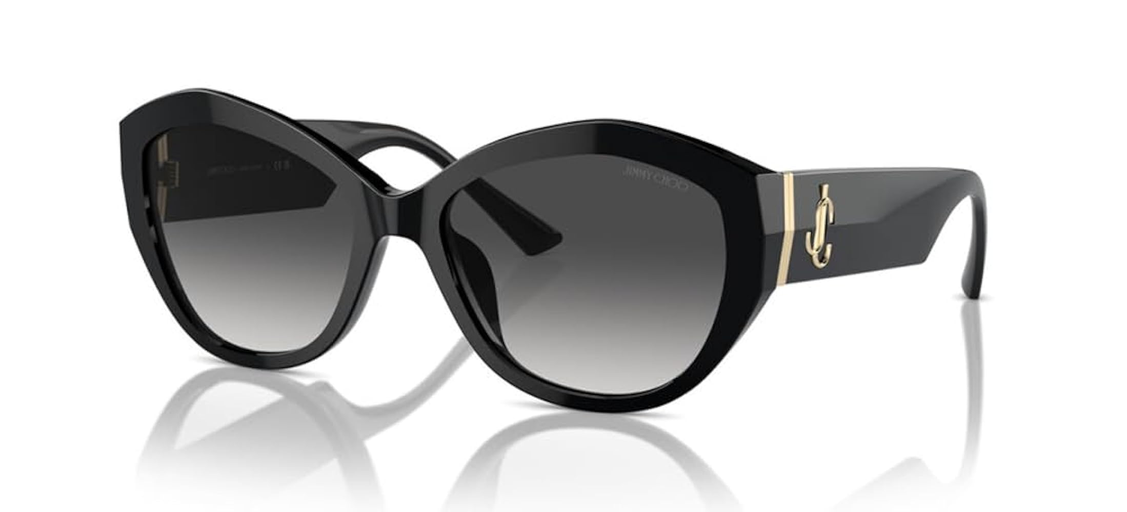 JIMMY CHOO シオメトリックフレムサンクラス JC5013U 50221A Amazon.com: JIMMY CHOO JC 5013U Black/Dark Grey 55/17/140