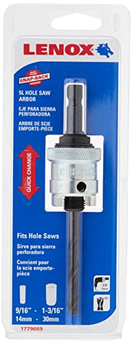 Lenox Tools 1779669 5L Snap Back Arbor With 3-1/4-Inch Pilot Drill Bit For Hole Saws #TOP1