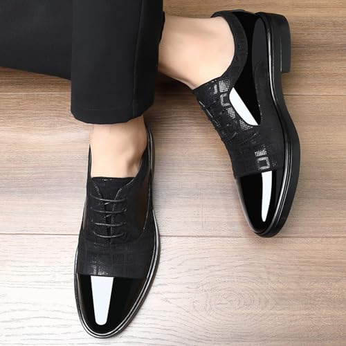 Zapatos Oxford formales para banquetes y bailes de graduación negros en talla 39 1/3 5