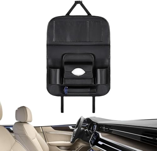 WeiYH Organizador de asiento de coche para Mazda 3 (2010-2014), Organizador de asiento de coche colgante con portavasos, Protector de asiento
