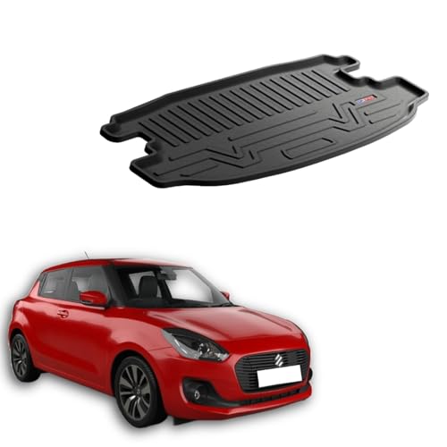 Image of 3D TPE Car Boot Mat for Swift (2018 Onwards) Custom Fit, Heavy Duty & Anti-Slip Boot Mat | All Weather Resistant, Waterproof & Dustproof Trunk Liner, Car Dicky Mat for Swift