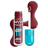 NYX Professional Makeup Lip Gloss and Lip Stain, Lip IV Hydrating Gloss Stain, Up to 12 Hour Hydration, High Pigment, Wet Shine Finish, Shade: Drippin' In Rose