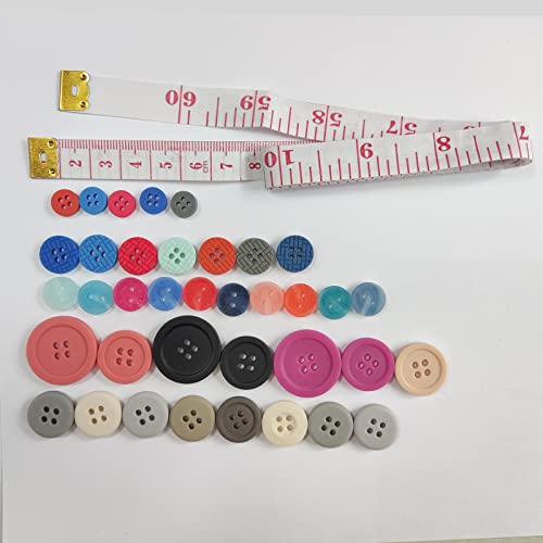 Kovolala 500-700Pcs Assorted Bulk Buttons Mixed Colors Size Buttons For Crafts,Round Craft Buttons For Sewing Diy Crafts，Children's Manual Button Painting #TOP2