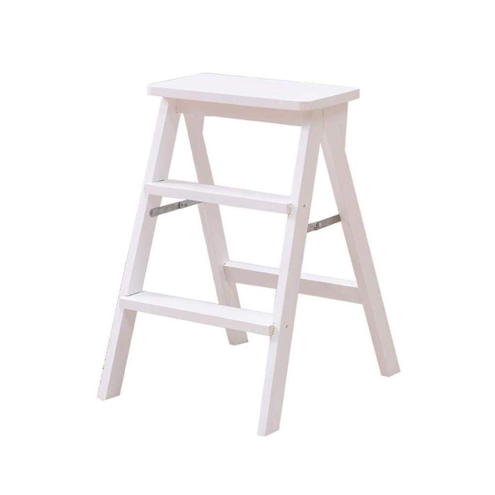 Taburete plegable de madera para alcanzar armarios altos de cocina de forma segura