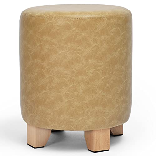 Taburete otomano de PU con asiento acolchado debajo del escritorio 6