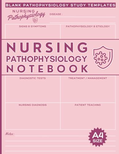 Nursing Pathophysiology Notebook: A4 Size Blank Disease Templates For Nurses & Healthcare Students to Learn the Fundamentals of Applied Pathophysiology