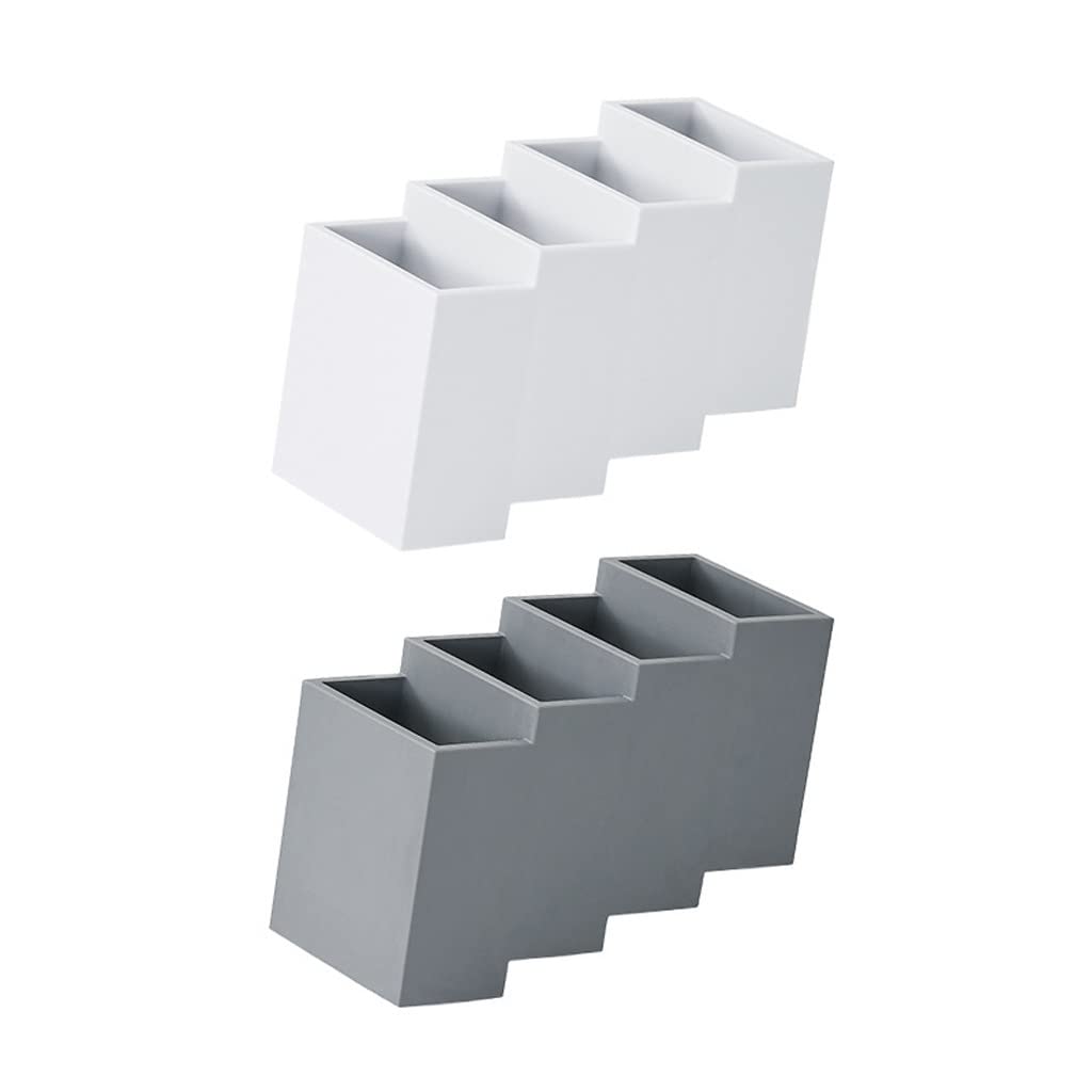 Portapenne da scrivania, portapenne, portapenne, supporto per scrivania, portapenne per scrivania, organizer per ufficio, casa, scuola, porta pennelli da trucco (bianco)