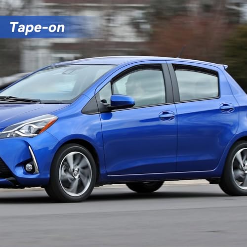 Image of Window Visors Rain Guards for 2012-2018 Toyota Yaris Hatchback, Out-Channel Window Vent Wind Deflectors Visors Shades for 12-18 Toyota Yaris
