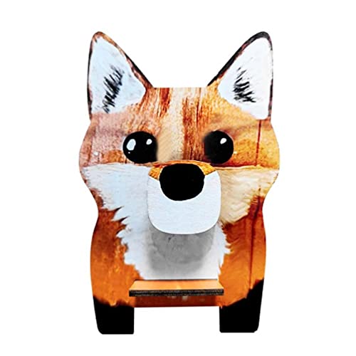 Brillenständer aus Holz, Tier, Fuchs, für Schmuck, Uhren, als Aufbewahrungsregal für Zuhause, Schlafzimmer, Büro, Schreibtisch, Dekoration, Sonnenbrille, Fuchs, Brillenhalter Cover