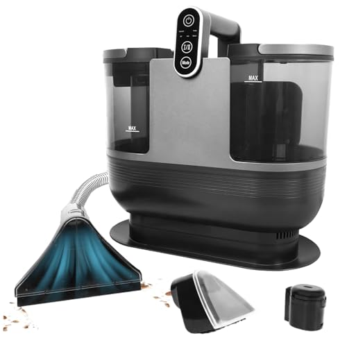 Catálogo para Comprar On-line Limpiadoras de vapor los mejores 10. 45 NOVAKA Máquina Limpiadora de Alfombras Portátil con Vapor, 15Kpa Potente Succión, 3 Cepillos, Adecuado para Manchas de Mascotas, Escaleras, Sofá, Asiento de Carro (Negro)