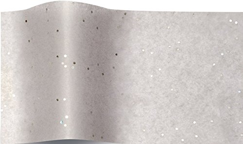 10 Gemstone Wrapping Tissue Paper Sheets ~ Luxury Sparkly Glitter GEM 50x75cm (Grey)