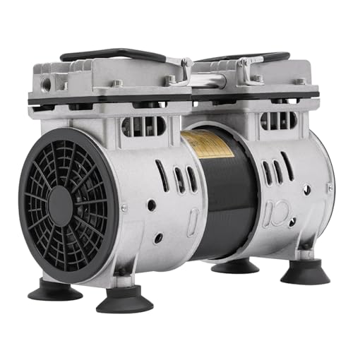 UHDUIG Bomba de vacío exenta de aceite, 220 V, 550 W, 1400 rpm, bajo ruido, bomba de vacío, bomba exenta de aceite, protección contra sobrecarga, adecuada para experimentos de estanqueidad de gas