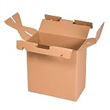ONLY BOXES, Pudełko na wino, etui na 6 butelek wina, pudełko na Boże Narodzenie, kolor brązowy, 4 sztuki