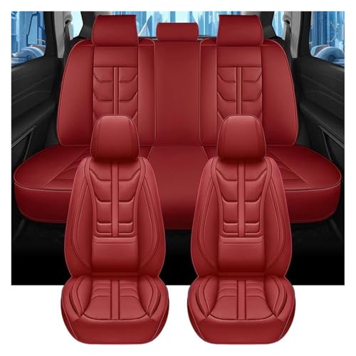 Housses de siège auto imperméables Toyota Yaris cuir rouge protection intégrale