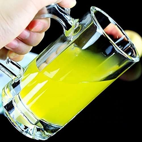 ZROY ENTERPRISE Beer Glass Mugs, Set of 4, 400 ml,Classic Design Full Can Size Beer Mug, Large Mug, Freeze Safe, for Bar,Alcohol,Beverages (4, Craft Beer) 2