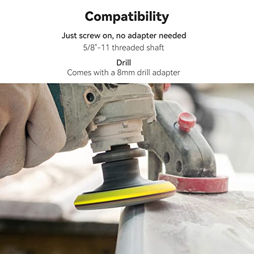 Toovem [ 74Pcs 5 Inch ] Angle Grinder Sanding Disc, Hook And Loop Backing Pad With Sanding Discs And Foam Buffering Pads, Angle Grinder Attachments With 5/8-11 Threads 40 80 120 240 320 600 800 Grits #TOP5