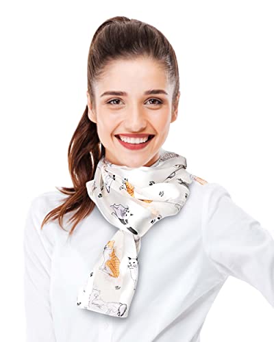 CBC Crown Women's Lightweight Animal Theme Patterns Silky Feeling 13"x60" Fashion Scarf, Made in Korea4