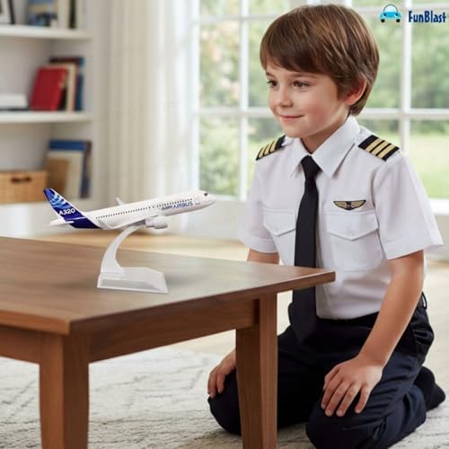 Image of FunBlast Diecast Aeroplane Scale Model - Airplane Miniature Model Only for Display, Size -14 Cm (A320-Airbus)