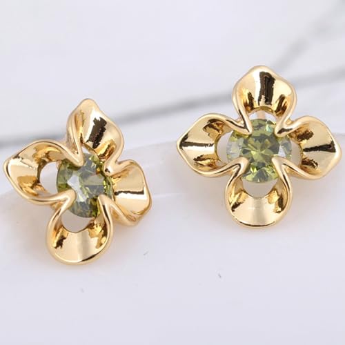 Boucles d'oreilles en or 9K pour femmes avec hélice améthyste
