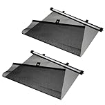 PAMINGONO Tendine Parasole per Auto Retrattili 2 Pezzi, Parasole Finestrini Laterali Avvolgimento Automatico, Protezione Solare Anti-calore e Isolamento Termico, Accessori Auto per Ridurre