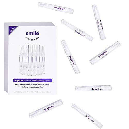 bright on Teeth Whitening - 8 Premium Hydrogen Peroxide Whitening Pens, Brighten 3x Faster Than Strips - 12 Month Supply, Mint