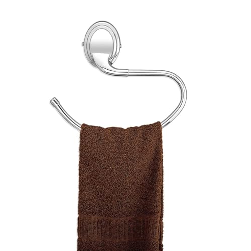 Image of Plantex (Primax) 304 Grade Stainless Steel Towel Ring for Bathroom /Hand Napkin Holder for Washbasin /Bathroom Accessories - Cubic (Chrome)