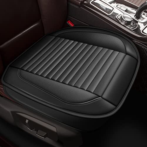 Rawakorw 1Pcs Car Seat Covers Front Bottom Seat Cushions Covers Fit 95% Of Vehicles Luxury Pu Leather Automotive Car Seat Mats Anti-Slip And Wrap Around The Bottom Dirt Resistant Waterproof Black #TOP2