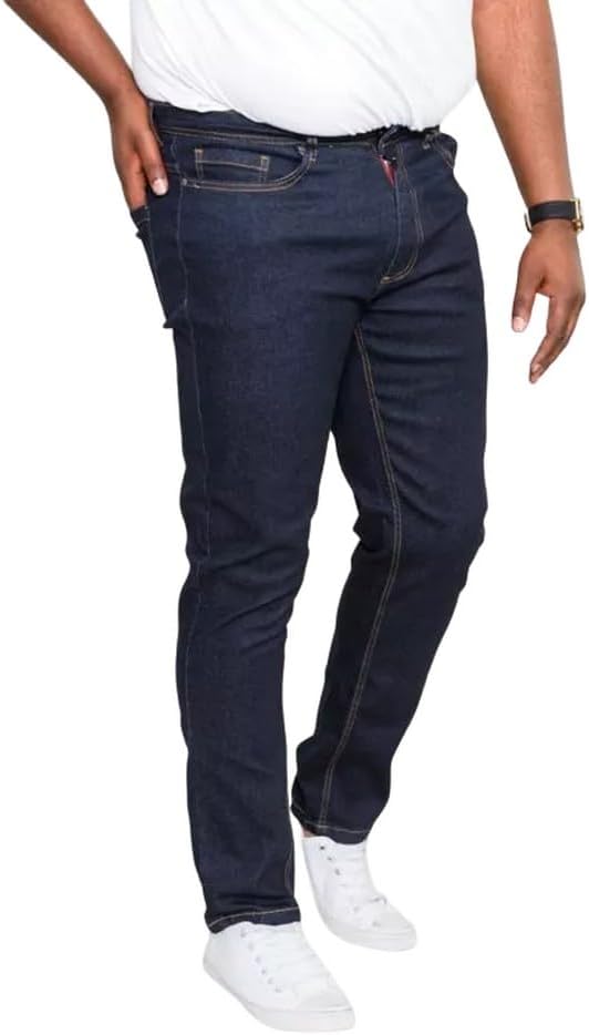 Duke Mens Cedric Stretch Tapered Jeans (42XL) (Indigo Denim)