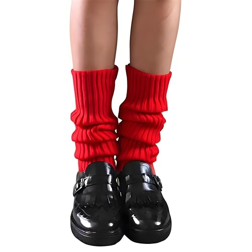 Image of Womens And Girls Kawaii Leg Warmers 80s Harajuku Lolita Japanese Legwarmers Ankle Socks Knit Stockings Boot Socks