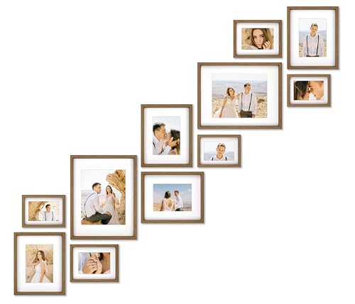 VELISTA 11-Piece Walnut Frame Set
