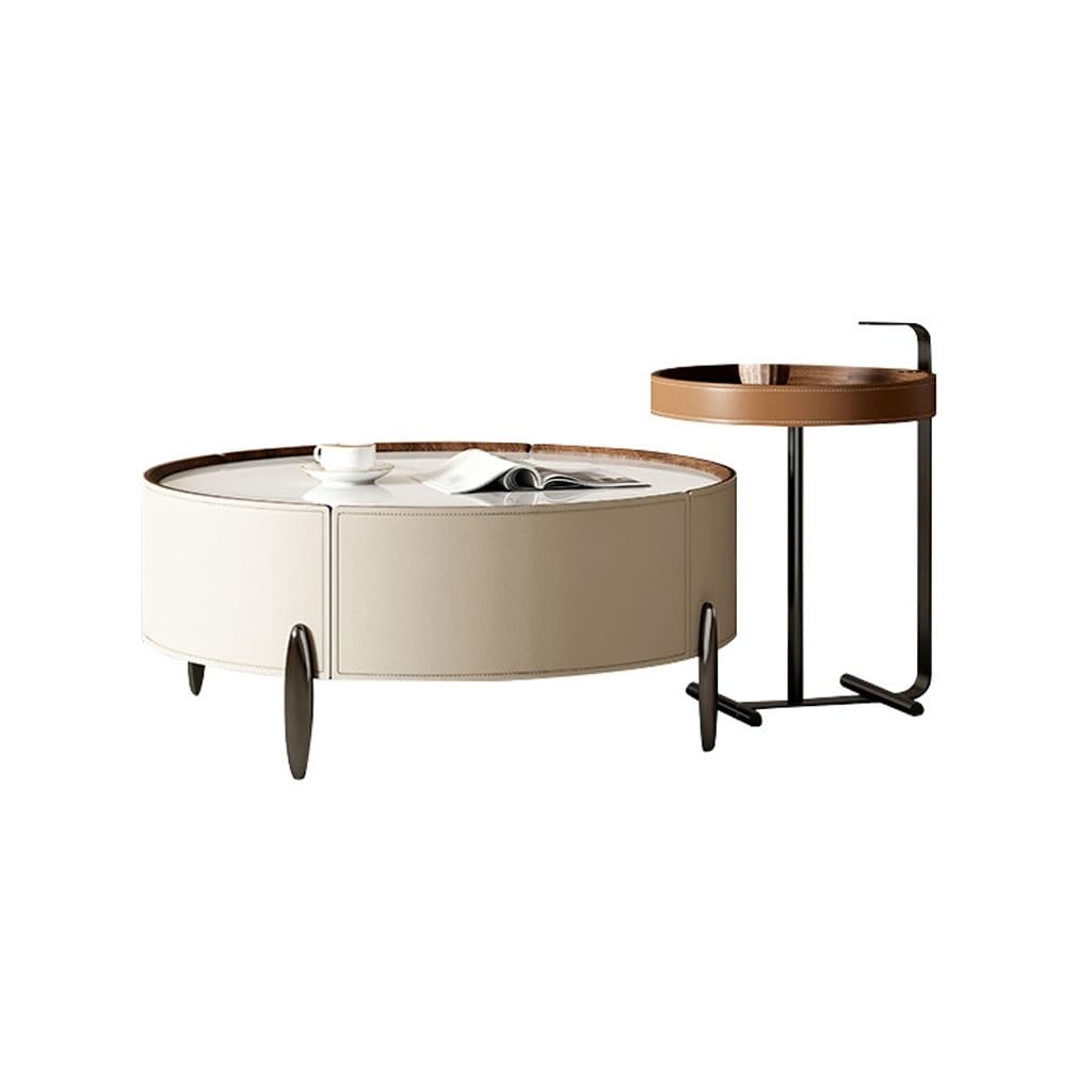 Tavolino Tavolino da caffè Grande e Piccolo in Stile Francese, Combinazione di semplicità, Tavolo tè for Soggiorno, tavolino casa Couchtisch