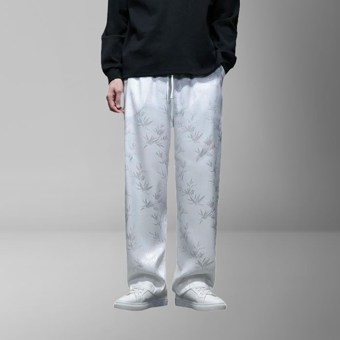 Pantalon style chinois homme coupe ample et droite décontractée - 4
