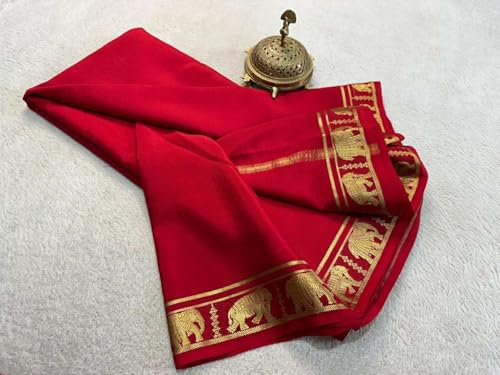 Image of RAJMALA Luxurious attactive Women's Semi Mysore Silk Saree Elegant Ethnic Wear with Blouse Piece