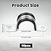 10 Pcs Stainless Steel Conduit Straps, 1 Inch Pipe Clamps, 2 Holes U Bracket Rubber Cushioned Insulated Clamp, Reinforced Rigid Pipe Strap for Pipes Fixing on Various Surfaces