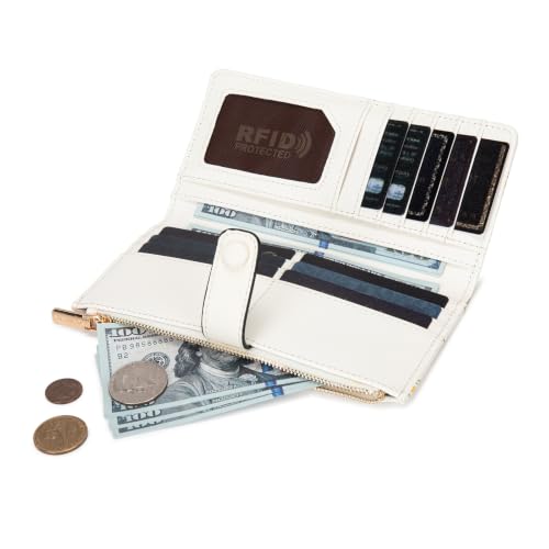 Image of Floral Wallet Women Bifold Long Wallets RFID Blocking Card Holder Wallets