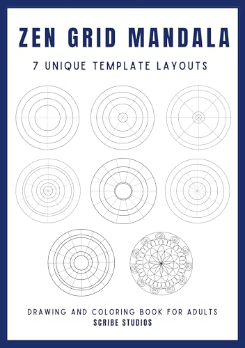 Zen Grid Mandala 7 Unique Template Layouts (Kindle Scribe Only):Digital Art Therapy Pad For Artistic Expression ,Mindfulness and Meditation (Mandala Magic Tracing Books For Artistic Expression) image 2