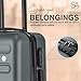 SA Products Cabin Suitcase | 34L Carry On Suitcase, Cabin Bag 55x40x20 with Combination Lock | Hard Shell Suitcase with 4 Wheels Cabin Luggage, Cabin Bags 55 x 40 x 20 Approved (Grey)