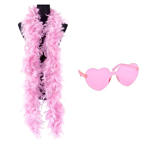 flintronic Boa De Plumas De Pavo, Boa De Plumas Carnaval, Accesorios Para Disfraz De 20s O Fiestas. 