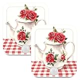 Nander 2Pcs Elegant and Exquisite Teapot Pattern Plug in Dimmable Night Light,Auto Sensor LED Dusk to Dawn Night Light Plug in Indoor for Bedroom,Bathroom,Kitchen,Stairs