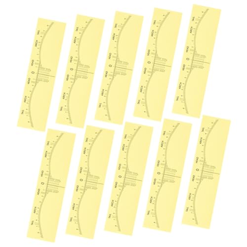Beavorty 10pezzi Righello Per Sopracciglia Misuratore Posizionamento Strumento Disegno Linea Sopracciglia Kit Modellatore Livellante Adesivo Unico Donna Trucco Tatuaggio Cosmetico