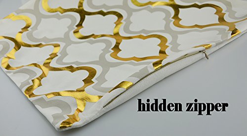 Mhb Gold Foil Throw Pillow Cover Decorative Accent Pillows 18 X 18 Inch #TOP4