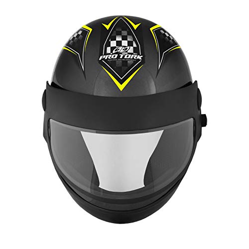 Pro Tork Capacete Super Sport Moto 58 Grafite/Amarelo