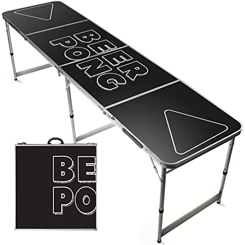 LED Beer-Pong Tisch mit Kühltasche 240 x 60 cm