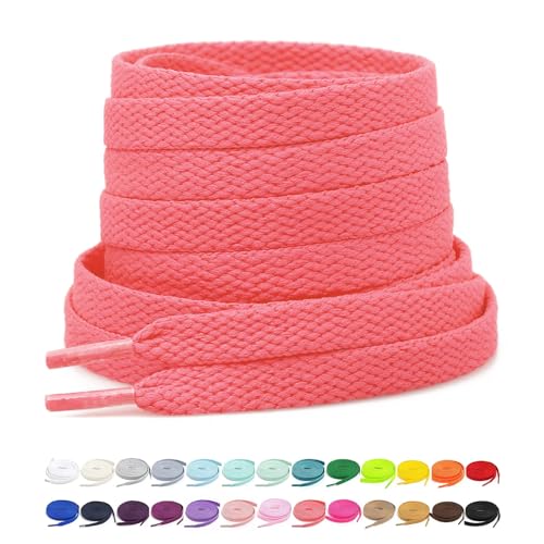 Image of Stepace [2 Pairs Flat Shoe Laces for Sneakers 30 inch-72 inch Length 26 Color Shoelaces