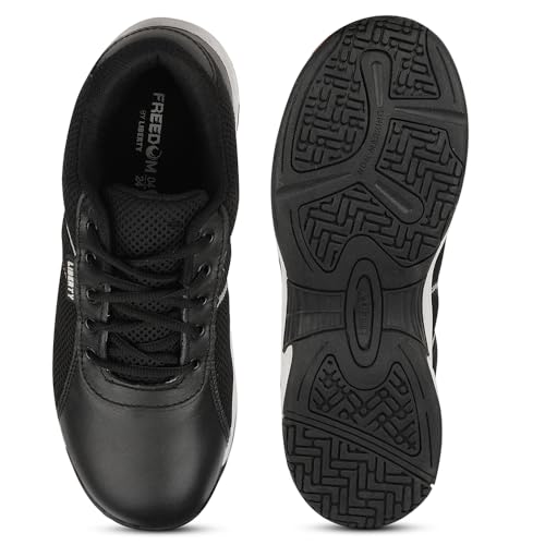 Image of Liberty Freedom ROCKELETWF Black Safety Lacing Oxford Shoes for Men - 5