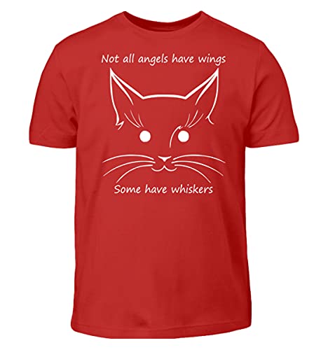 T-shirt chat ange vêtement rouge enfant pour l'école et les loisirs