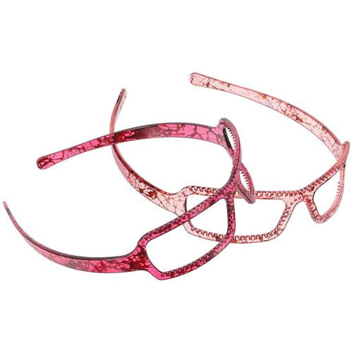 ULTECHNOVO 2 pièces Bandeaux Cheveux Femme Lot Design Lunettes Créatif Confortable Doux pour Maquillage Soins Visage Fête Accessoire Mode