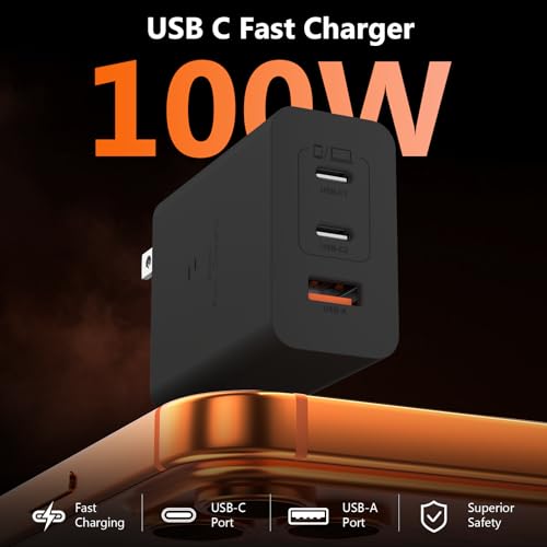 Oxivane Super Fast Charger Type C 100W USB C Charger with C-C & A-C Cables - image 2