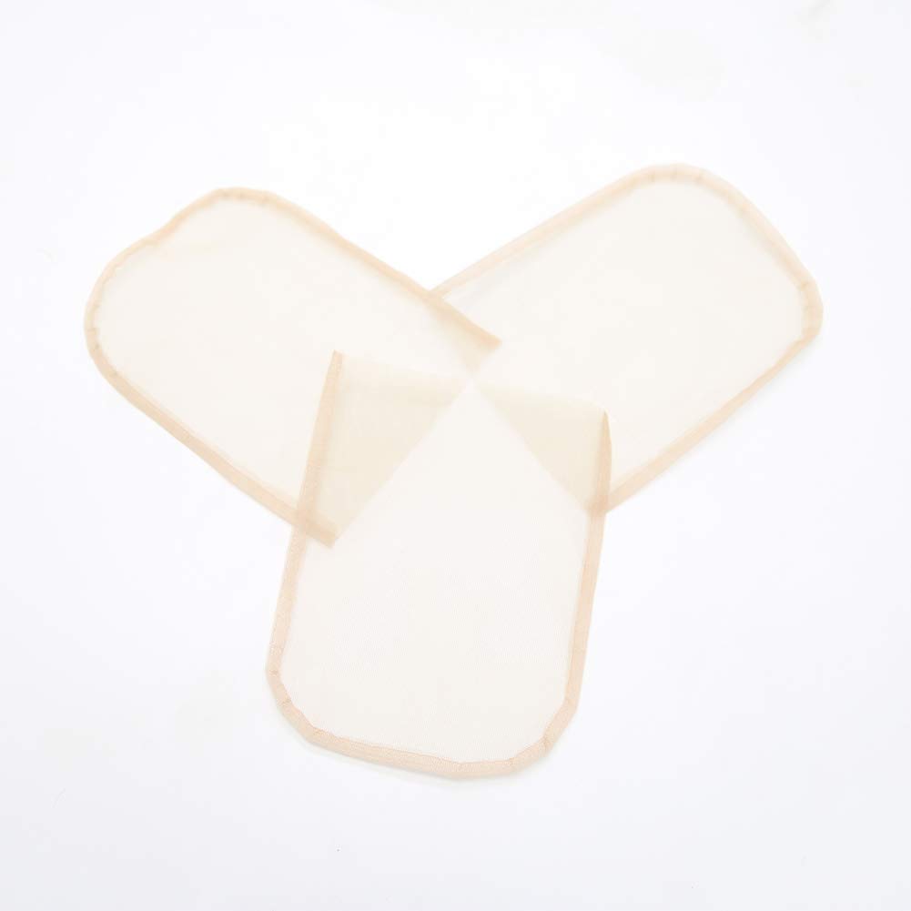 BTWTRY 5x5 Swiss Lace Net Material Lace Closure Base 3Pcs Foundation Wig Accessories Transparent Color Lace Net for Making Closure (5x5 Lace Net, Transparent)